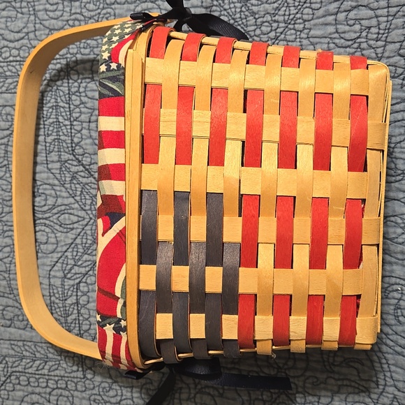 Longaberger Village Multicolor Artisan Signed 20th Century Basket 1998 - Picture 8 of 8